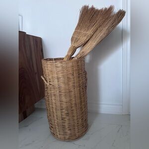 Vintage Natural Straw Broom ( one item) • Home Decor